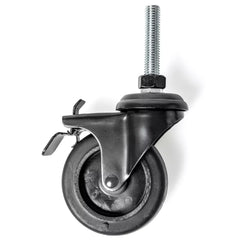 3" Single Caster Wheel With Brake, Black