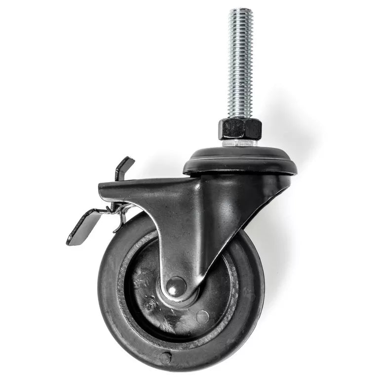 3" Single Caster Wheel With Brake, Black