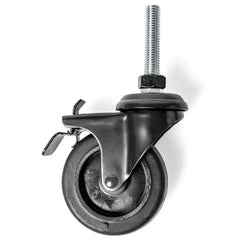 3" Single Caster Wheel With Brake, Black
